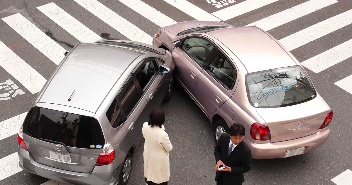 Car accident in Japan