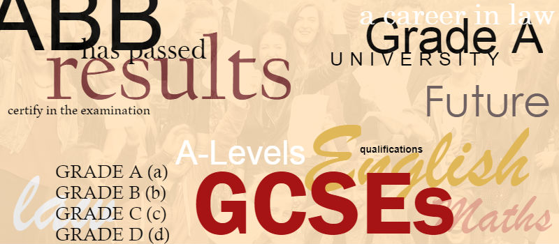 GCSE A-Level text vector banner